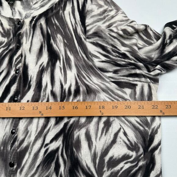 Talbots Sweater Womens 2X Petite Black Cardigan Lightweight Preppy Career Church - Picture 10 of 13